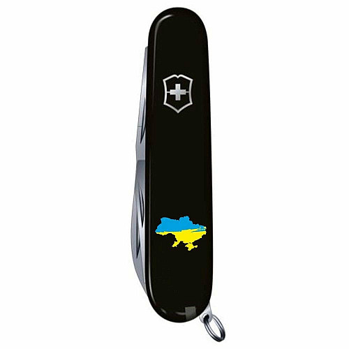 Нож Victorinox Huntsman Ukraine 91мм/15функ/карта Украины сине-желтая/черный