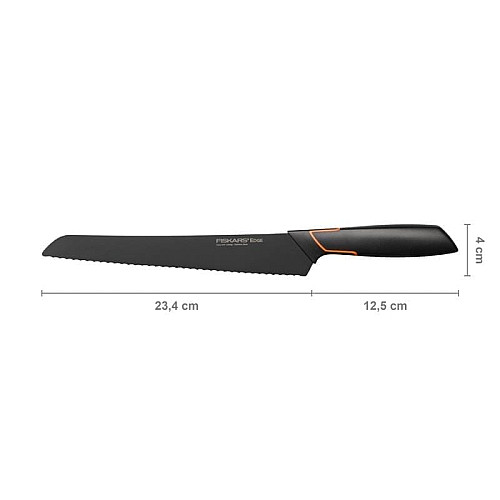 Кухонный нож для хлеба Fiskars Edge Black 23 см (1003093)