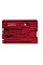 Набір Victorinox Swisscard 82х54х4мм/10функ/прозорий червоний