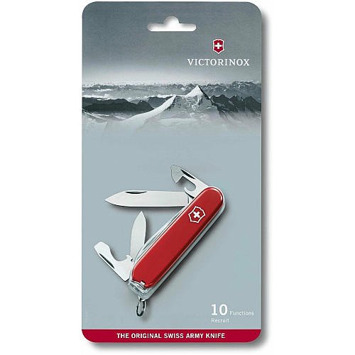 Нож Victorinox Recruit 84мм/10функ/красный, блистер