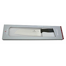 Кухонний ніж Victorinox SwissClassic Santoku Vx6.8523.17G, 17 см, з чорн. ручкою, у подар.уп.