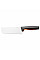 Кухонный нож поварской Nakiri Fiskars Functional Form, 15.8см, нержавеющая сталь, пластик, черный