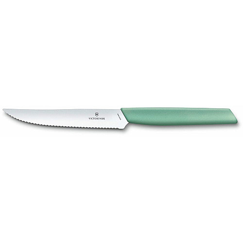 Кухонный нож Victorinox Swiss Modern Steak&Pizza, 12 см, с мятн. ручкой
