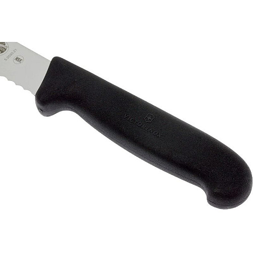 Кухонный нож Victorinox Fibrox Bread для хлеба, 21 см, черный. ручкой