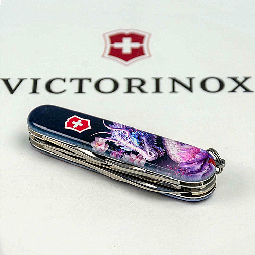Нож Victorinox Climber Zodiac 91мм/14функ/Волшебный дракон/разноцветный