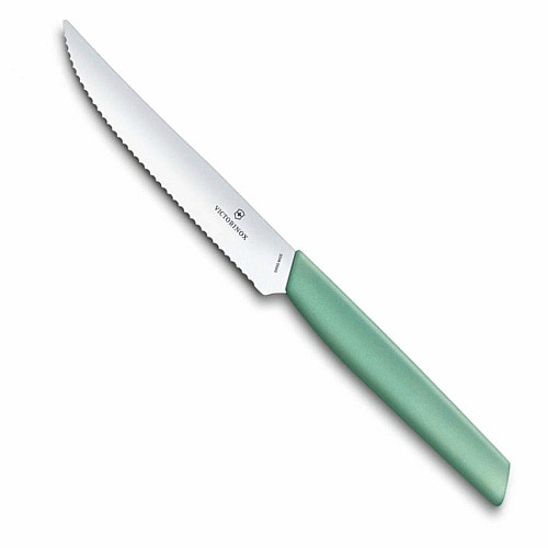 Кухонный нож Victorinox Swiss Modern Steak&Pizza, 12 см, с мятн. ручкой