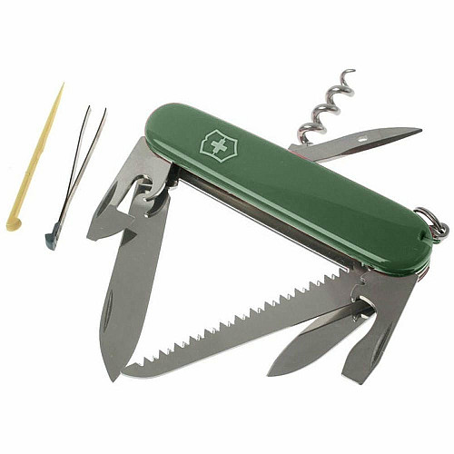 Ніж Victorinox Camper 91 мм/13 функцій/зелений