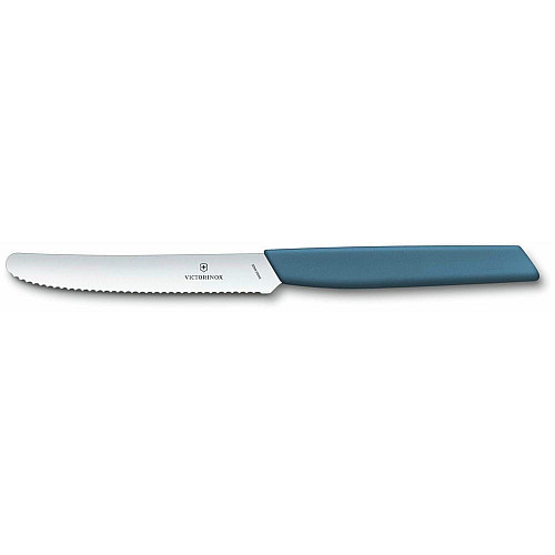 Кухонный нож Victorinox Swiss Modern Tomato&Sausage, 11 см, с отпрыск. ручкой
