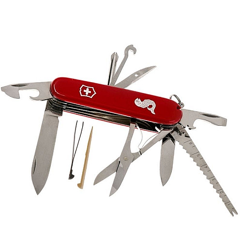 Ніж Victorinox Fisherman 91мм/17функ/червоний