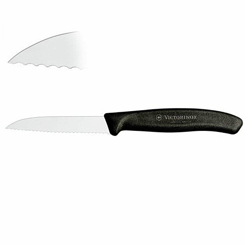 Кухонный нож Victorinox SwissClassic Paring, 8 см, черный. ручкой