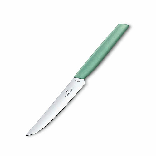 Кухонний ніж Victorinox Swiss Modern Steak, 12 см, з м'ятн. ручкою