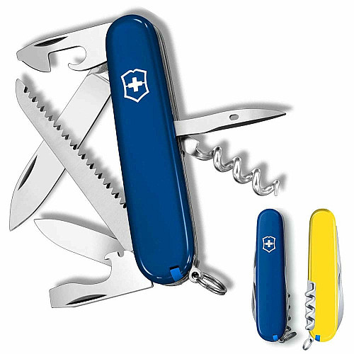 Нож Victorinox Camper Ukraine 91 мм/13 функций/сине-желтый