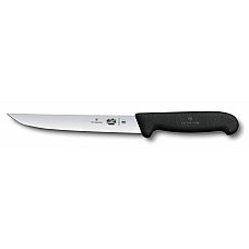 Кухонний ніж Victorinox Fibrox Carving, 18 см, з чорн. ручкою, блістер