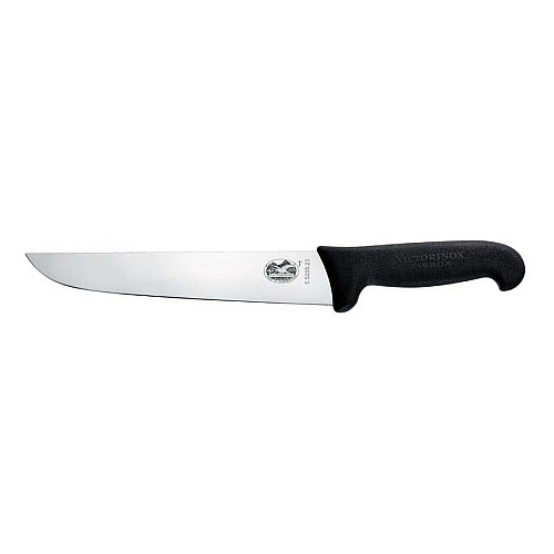 Кухонный нож Victorinox Fibrox Butcher, 23 см, черный. ручкой
