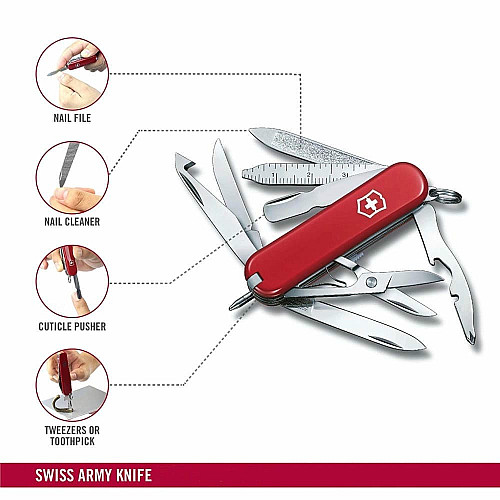 Ніж Victorinox Minichamp 58мм/16функ/червоний