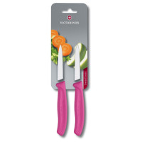 Кухонний ніж Victorinox SwissClassic Paring Vx6.7606.L115B, 8 см, з рож. ручкою, 2шт (блістер)