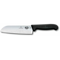 Кухонный нож Victorinox Fibrox Santoku Vx5.2523.17, 17 см, с черн. ручкой (GB)