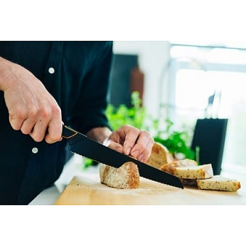 Кухонный нож для хлеба Fiskars Edge Black 23 см (1003093)