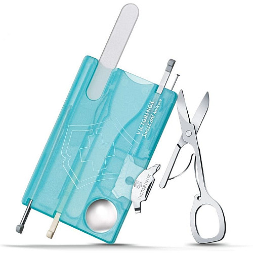 Набор Victorinox Swisscard Nailcare 82х54х4мм/13функ/прозрачный голубой