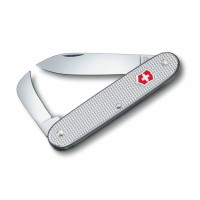 Нож Victorinox Swiss Army 2 93мм/2функ/рифл/серебристый