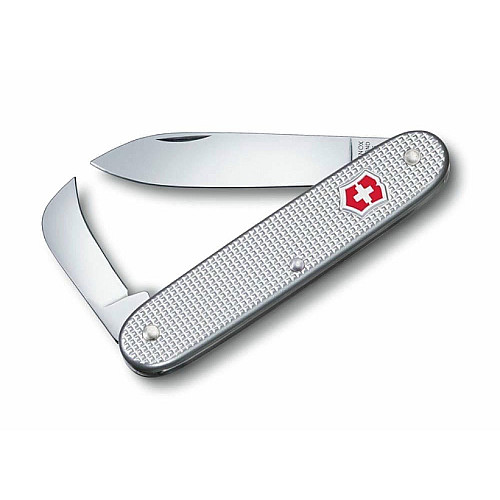 Ніж Victorinox Swiss Army 2 93мм/2функ/рифл/сріблястий