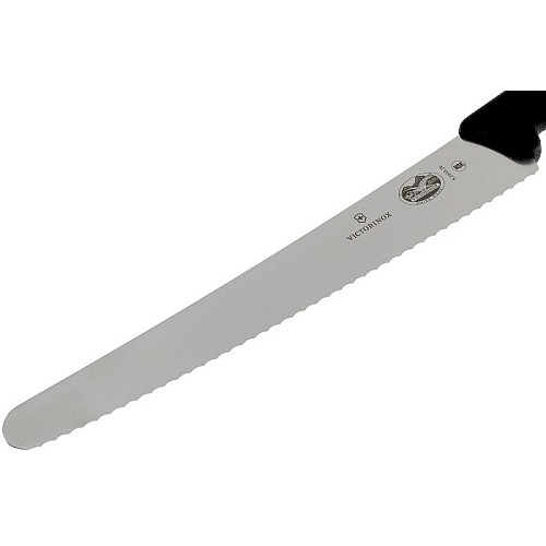 Кухонный нож Victorinox Fibrox Pastry, 26 см, черный. ручкой