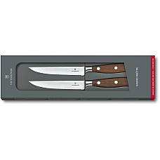 Кухонний ніж Victorinox Grand Maitre Wood Steak Set, 12 см, з дерев. ручкою, у подарунковому пакуванні, 2 шт