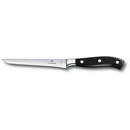 Кухонный нож Victorinox Grand Maitre Boning Vx77303.15G, 15 см, черный. ручкой, в подар.уп.