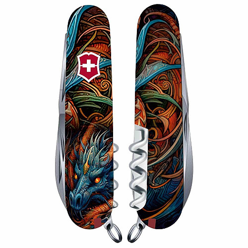 Нож Victorinox Climber Zodiac 91мм/14функ/Сапфировый дракон/разноцветный
