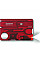 Набор Victorinox Swisscard Lite 82х54х4мм/13функ/прозрачный красный, блистер
