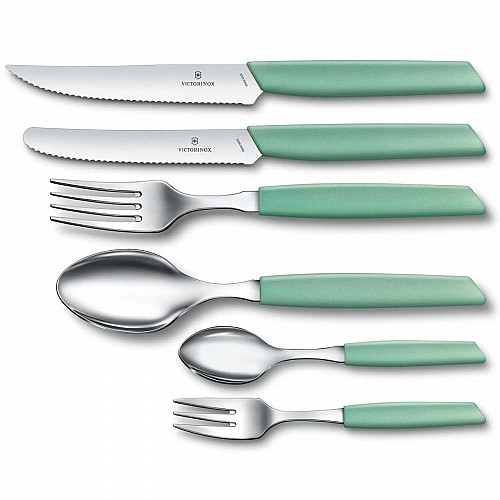 Кухонный нож Victorinox Swiss Modern Steak&Pizza, 12 см, с мятн. ручкой