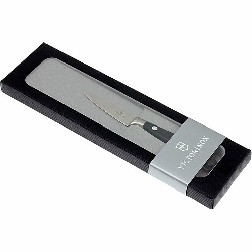 Кухонный нож Victorinox Grand Maitre Carving, 8 см, черный. ручкой, в подарочной упаковке