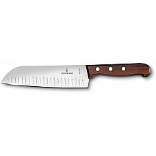 Кухонний ніж Victorinox Wood Santoku Vx6.8520.17G, 17 см, з дерев. ручкою, у подар.уп.