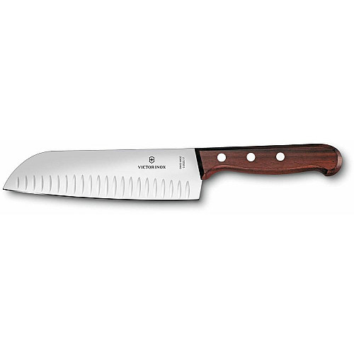 Кухонний ніж Victorinox Wood Santoku Vx6.8520.17G, 17 см, з дерев. ручкою, у подар.уп.