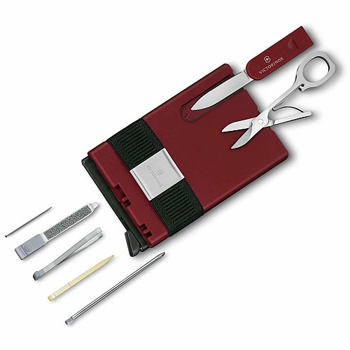 Карточка-мультитул с картхолдером Victorinox Smartcard Wallet Iconic Red 104х65х17мм/10функ/красная