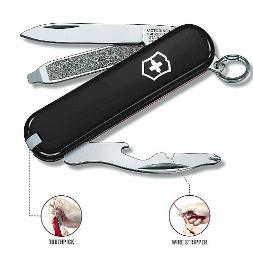 Ніж Victorinox Rally 58мм/9функ/чорний