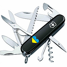 Ніж Victorinox Huntsman Ukraine 91мм/15функ/синьо-жовте Серце/чорний