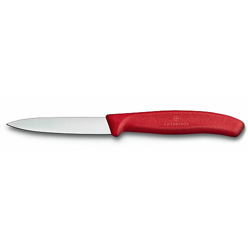 Кухонный нож Victorinox SwissClassic Paring 6.7601, 8 см, с черв. ручкой