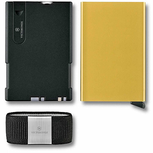 Карта-мультитул с картхолдером Victorinox Smartcard Wallet Delightful Gold 104х65х17мм/10функ/золота