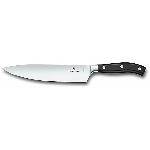 Кухонный нож Victorinox Grand Maitre Chef 7.7403.22G, 22 см, с черн. ручкой, в подар.уп.