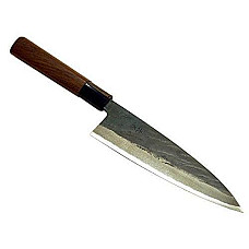 Ніж кухонний Funayuki 165 мм, широкий, HRC61, Aogami steel #1, ручка горіх, HONMAMON (4582243650212)