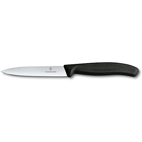 Кухонный нож Victorinox SwissClassic Paring, 10 см, черный. ручкой