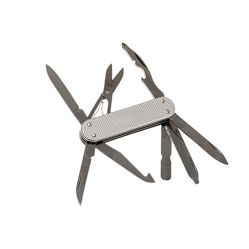 Нож Victorinox Minichamp Alox 58мм/15функ/рифл/серебристый