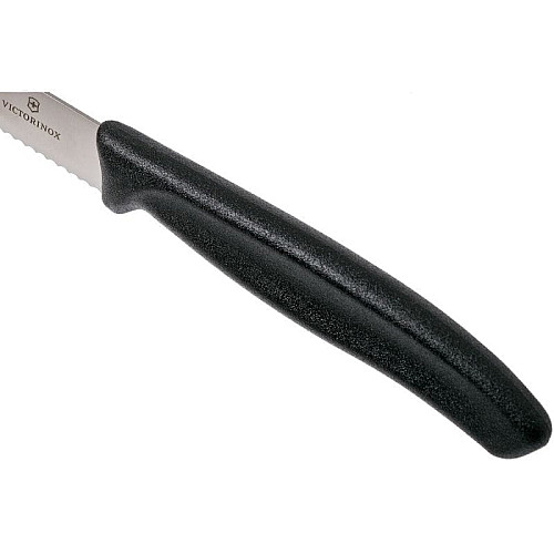 Кухонный нож Victorinox SwissClassic Tomato&Table, 11 см, черный. ручкой