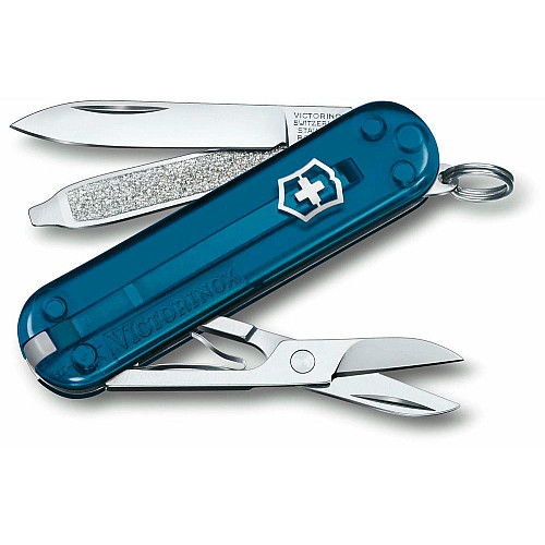 Нож Victorinox Classic SD Colors Sky High Vx0.6223.T61G 58 мм/7 функций/син.прозрачный.