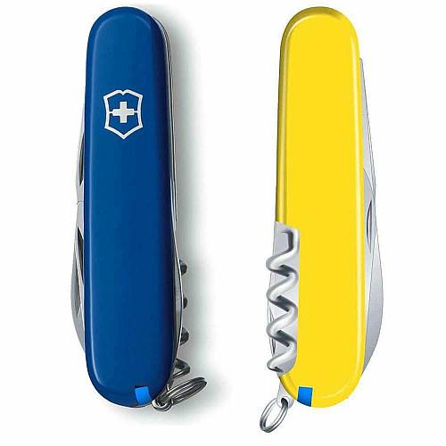 Нож Victorinox Camper Ukraine 91 мм/13 функций/сине-желтый