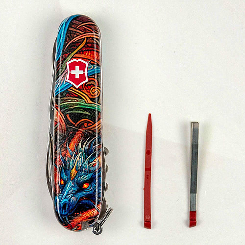 Нож Victorinox Climber Zodiac 91мм/14функ/Сапфировый дракон/разноцветный