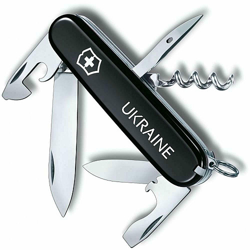 Нож Victorinox Spartan Ukraine 91мм/12функ/Ukraine белый/черный