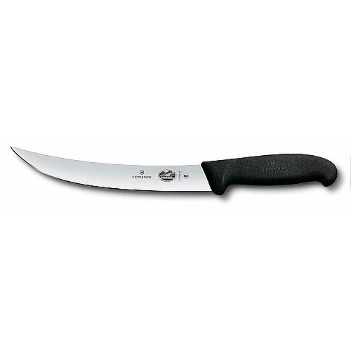Кухонный нож Victorinox Fibrox Breaking, 20 см, черный. ручкой