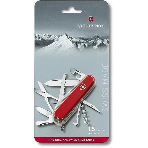 Ніж Victorinox Huntsman 91мм/15функ/червоний, блістер